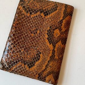 Snake Print Leather Wallet